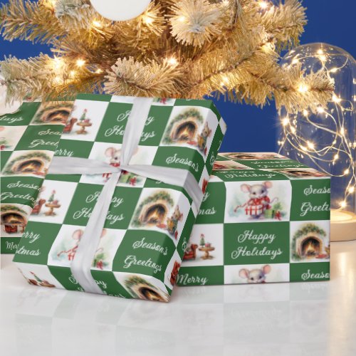 Christmas Mice Design  Wrapping Paper