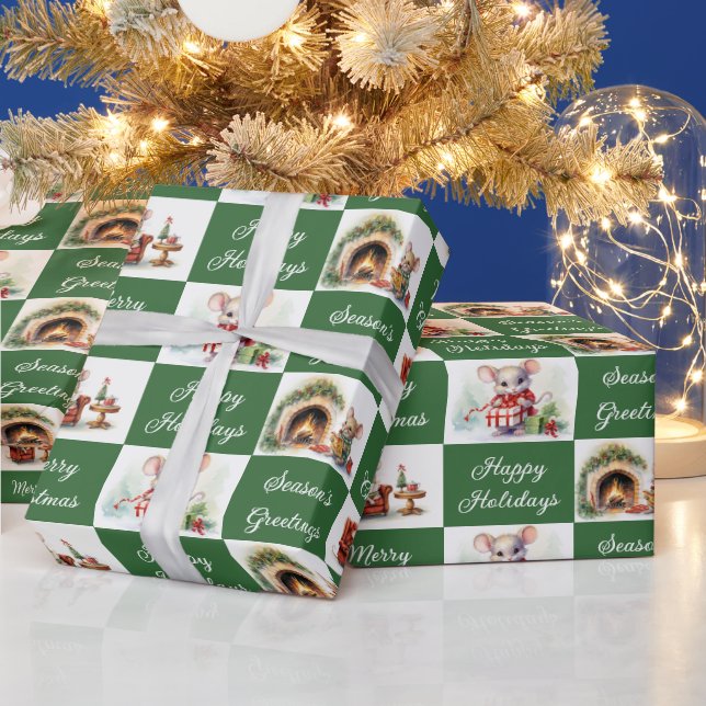 Christmas Mice Design  Wrapping Paper (Holidays)