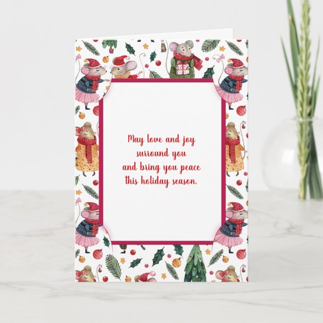 Christmas Mice Holiday Card (Front)