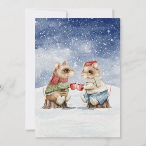 Christmas Mice With Hot Cocoa