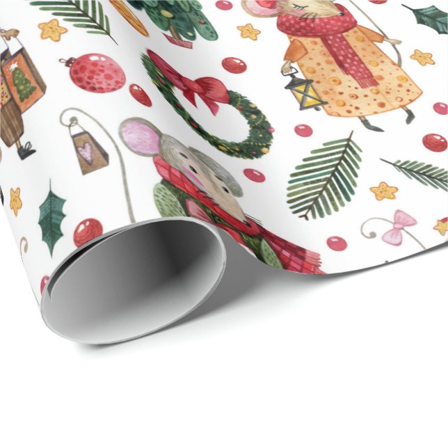 Christmas Mice Wrapping Paper (Roll Corner)