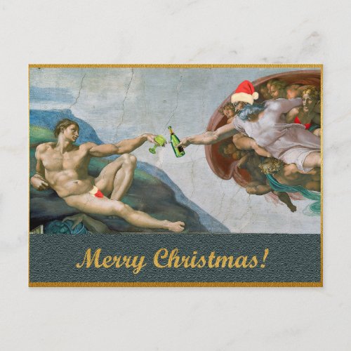 Christmas Michelangelo Holiday Postcard