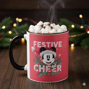 Christmas Mickey Mouse Festive Cheer Mug