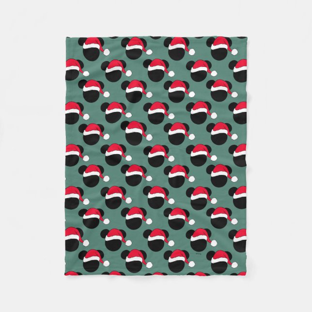 Christmas Mickey Mouse | Santa Icon Fleece Blanket (Front)