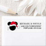 Christmas Mickey Mouse | Santa Icon Label<br><div class="desc">Celebrate the Holiday's with this super cute iconic Mickey head wearing a santa hat.</div>