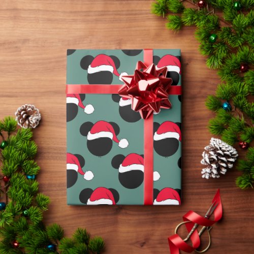 Christmas Mickey Mouse  Santa Icon Wrapping Paper