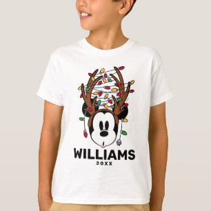 Christmas Mickey Mouse with Antlers & Lights T-Shirt