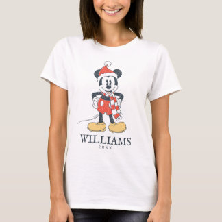 Christmas Mickey Mouse with Santa Hat T-Shirt