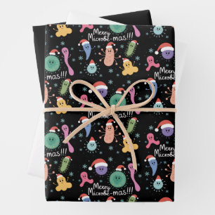 Christmas Microbiology Science Teacher Microbe Wrapping Paper Sheets