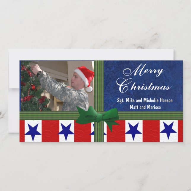 Christmas Military Custom Holiday Card (Front)