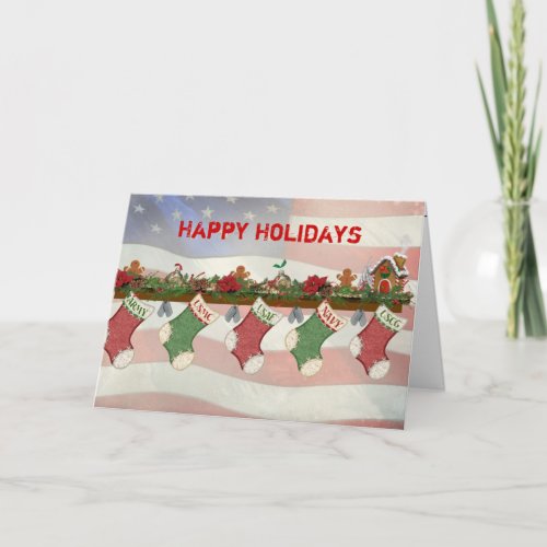 Christmas Military Mantle Holiday Card