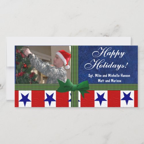 Christmas Military Patriotic Custom Holiday Card