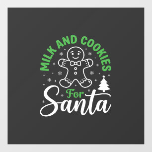 Christmas Milk and Cookies for Santa Floor Decals