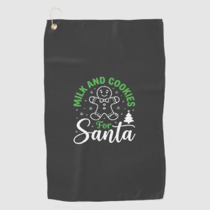 Christmas Milk and Cookies for Santa Golf Towel