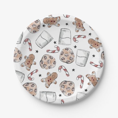 Christmas Milk and Cookies  Paper Plates