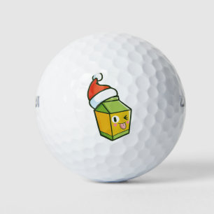 Christmas milk box golf balls