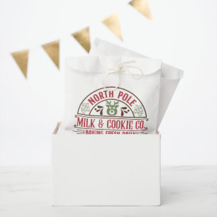 Christmas milk cookie company Favor Bag