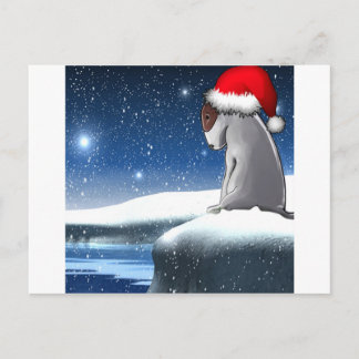 Christmas Milo (The Bull Terrier Puppy) Holiday Postcard