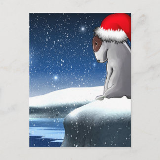 Christmas Milo (The Bull Terrier Puppy) Holiday Postcard
