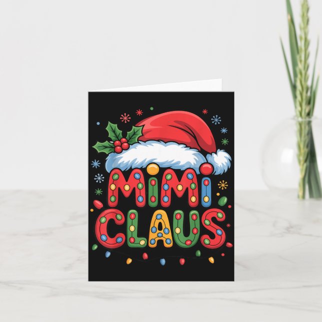 Christmas Mimi Claus Holiday Cheer Family Season H Card (Front)
