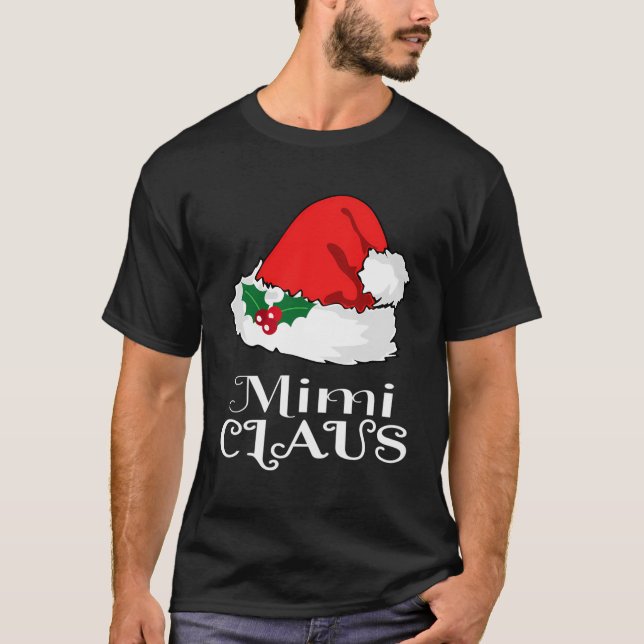 Christmas Mimi Claus Matching Pajama Womens Santa  T-Shirt (Front)