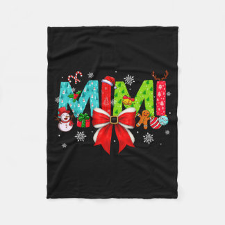 Christmas Mimi Coquette Bow Mimi Christmas Fleece Blanket