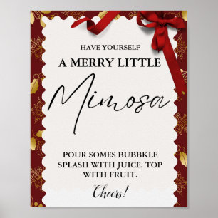 Christmas Mimosa bar Sign Family Brunch