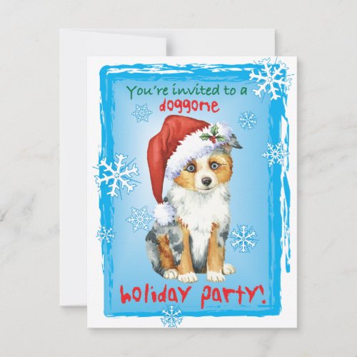 Christmas Mini American Shepherd Invitation