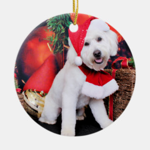 Christmas - Mini Doodle - Winston Ceramic Ornament