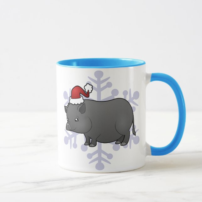 Christmas Miniature Pig Mug (Right)