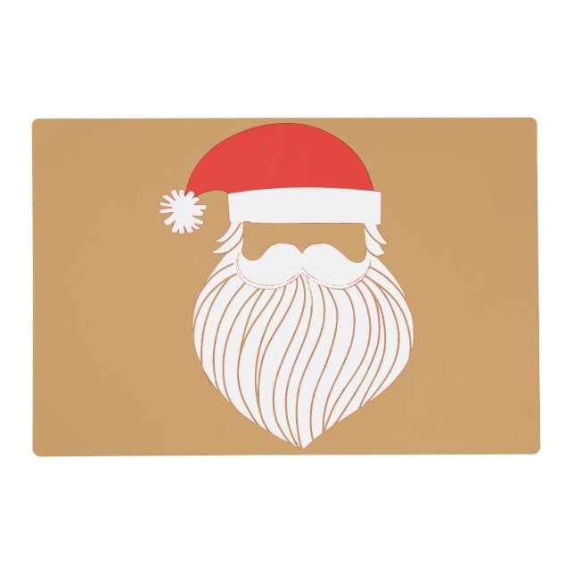 Christmas Minimalist Modern Santa Placemat (Front)