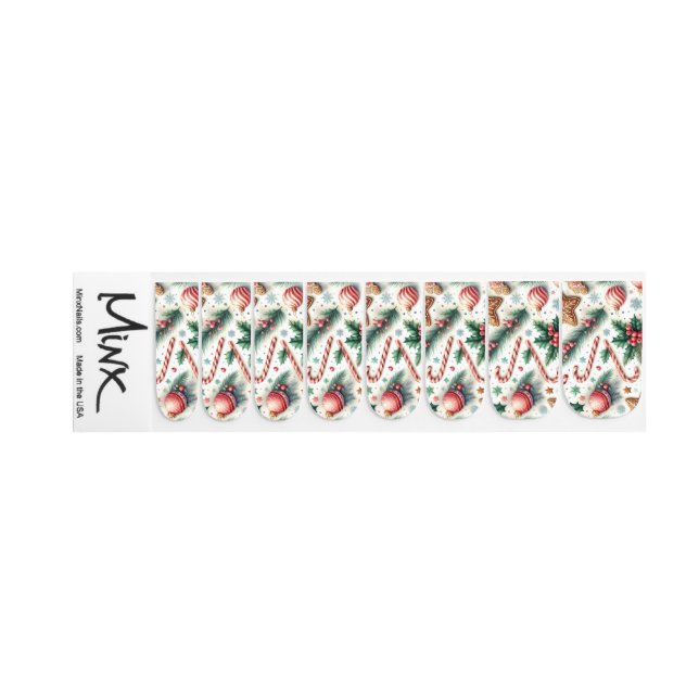 Christmas Minx Nail Art (Left Hand)