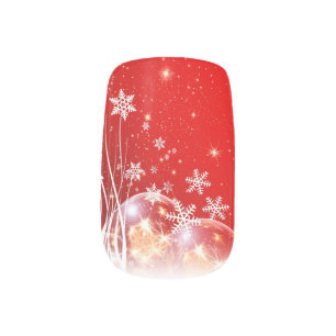Christmas Minx Nails/Snowflakes and Ornaments Nail Wraps