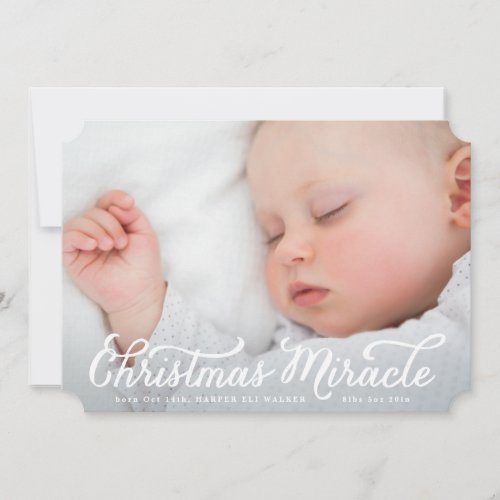 Christmas Miracle Birth Announcement