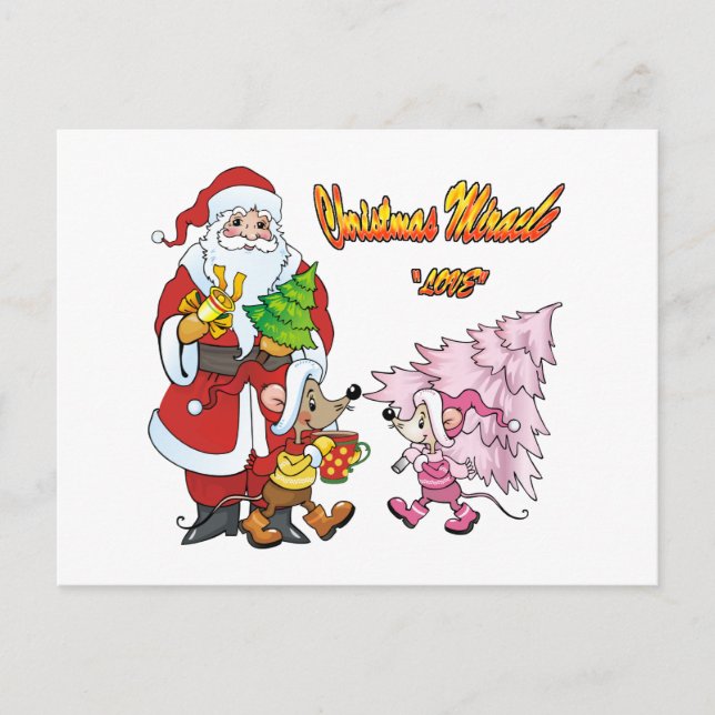 Christmas Miracle Love Holiday Postcard (Front)