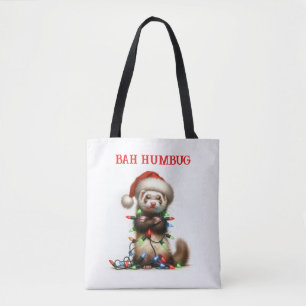 Christmas Mischief Ferret tangled Tote Bag