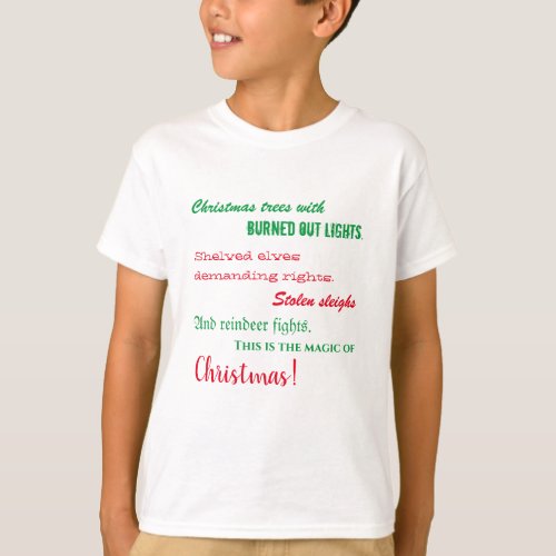 Christmas Mischief Poem T_Shirt