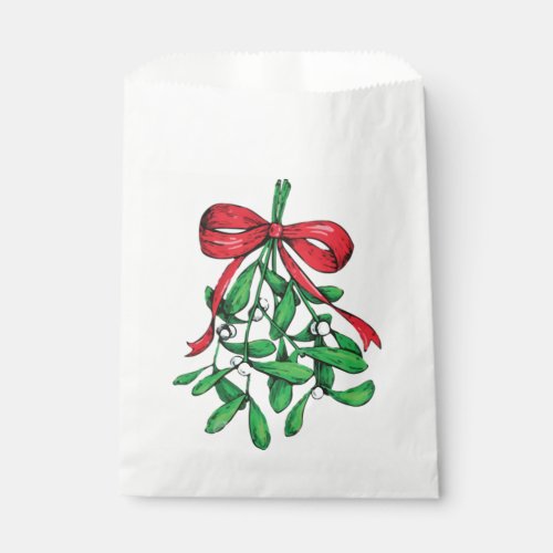 Christmas Mistletoe Below The Belt Funny Xmas Humo Favor Bag