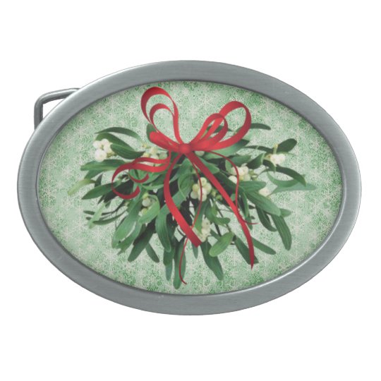 Christmas Mistletoe Belt Buckle