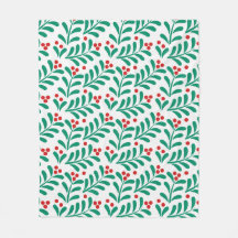 Christmas mistletoe berries pattern 
