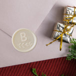 Christmas Mistletoe Botanical Family Monogram  Wax Seal Stamp<br><div class="desc">A festive design featuring mistletoe under your custom family monogram. Before using the seal on your cards and gifts, we highly recommend practicing on spare paper first to get a feel for the stamping process. Made to match our Merry & Bright 6 Photo Collage Christmas Holiday Cards, coordinating items are...</div>