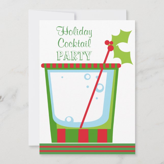 Christmas Mistletoe Cocktail Party Invitation (Front)