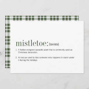 Christmas Mistletoe Definition Holiday Card