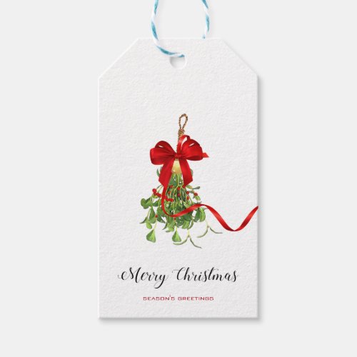 Christmas Mistletoe Gift Tags