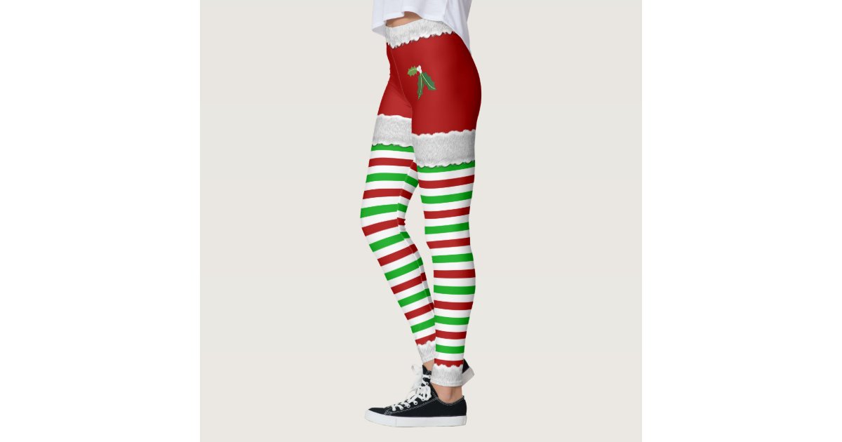 Christmas Mistletoe Leggings | Zazzle