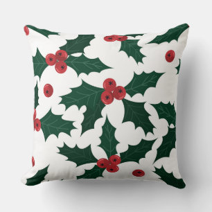 Christmas Mistletoe/ Plaid Pillow