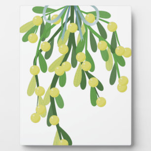 christmas mistletoe plaque