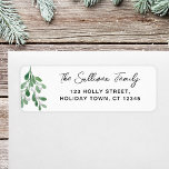 Christmas Mistletoe Return Address Label<br><div class="desc">This festive return address label is decorated with watercolor mistletoe leaves and berries. Easily customizable. Original Watercolor © Michele Davies.</div>