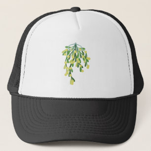 Christmas mistletoe trucker hat