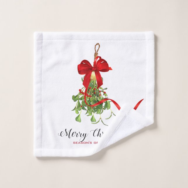 Christmas Mistletoe Wash Cloth (Wash Cloth)